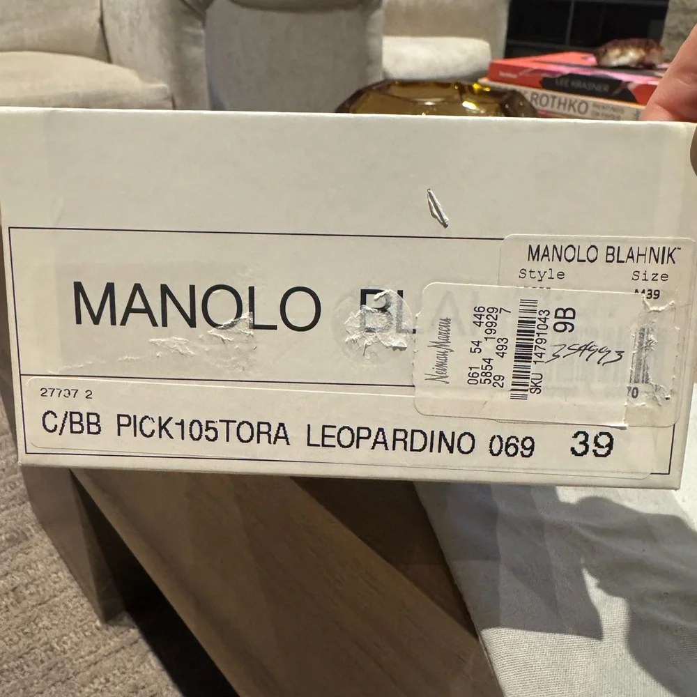 Manolo Blahnik Leopard Suede Pumps
